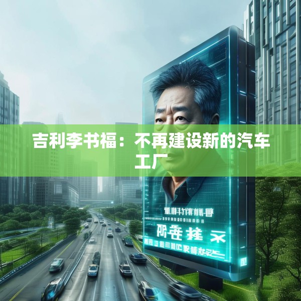 吉利李书福：不再建设新的汽车工厂