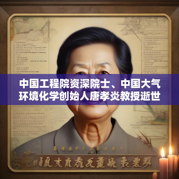 中国工程院资深院士、中国大气环境化学创始人唐孝炎教授逝世