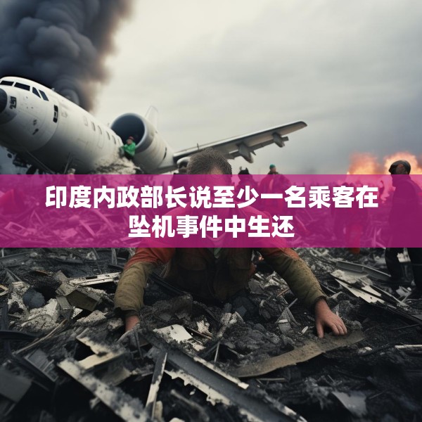 印度内政部长说至少一名乘客在坠机事件中生还