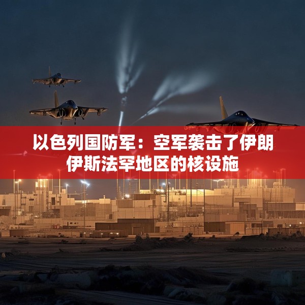 以色列国防军：空军袭击了伊朗伊斯法罕地区的核设施