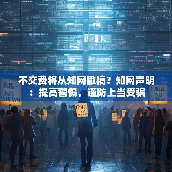 不交费将从知网撤稿？知网声明：提高警惕，谨防上当受骗