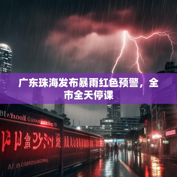 广东珠海发布暴雨红色预警，全市全天停课