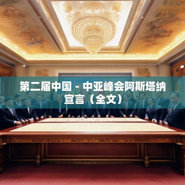 第二届中国－中亚峰会阿斯塔纳宣言（全文）