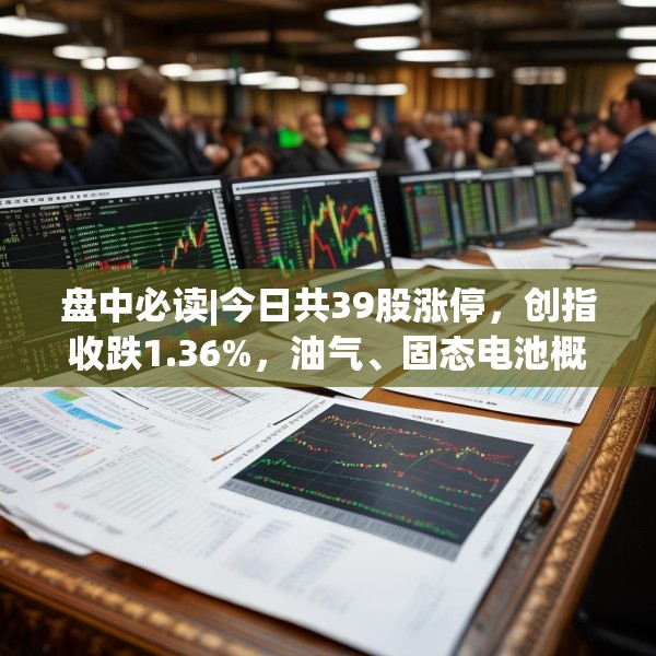 盘中必读|今日共39股涨停，创指收跌1.36%，油气、固态电池概念逆势大涨
