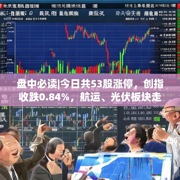 盘中必读|今日共53股涨停，创指收跌0.84%，航运、光伏板块走强