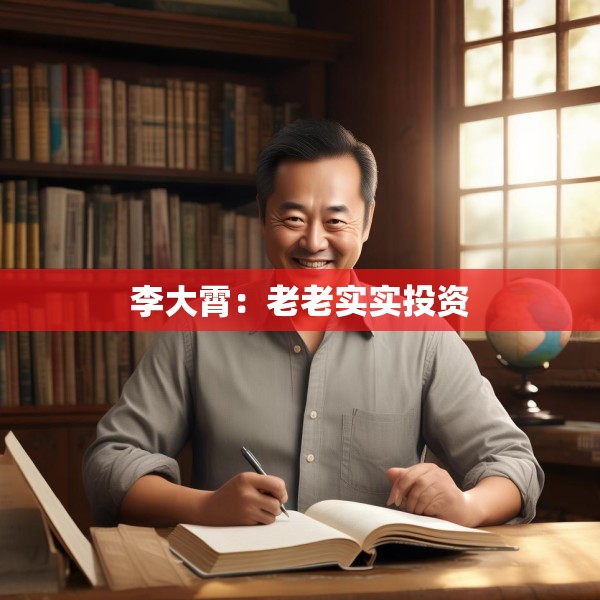李大霄：老老实实投资