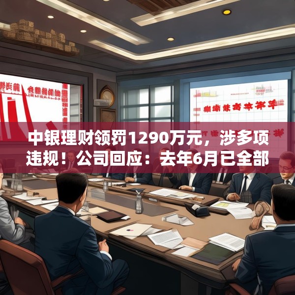 中银理财领罚1290万元，涉多项违规！公司回应：去年6月已全部整改完毕