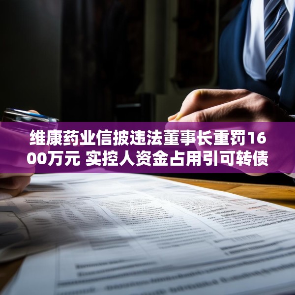 维康药业信披违法董事长重罚1600万元 实控人资金占用引可转债发行材料不准确