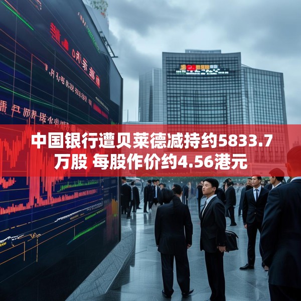 中国银行遭贝莱德减持约5833.7万股 每股作价约4.56港元