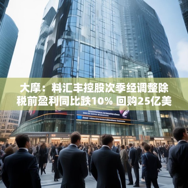 大摩：料汇丰控股次季经调整除税前盈利同比跌10% 回购25亿美元股份