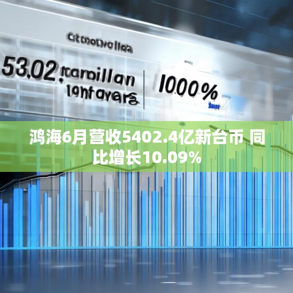 鸿海6月营收5402.4亿新台币 同比增长10.09%