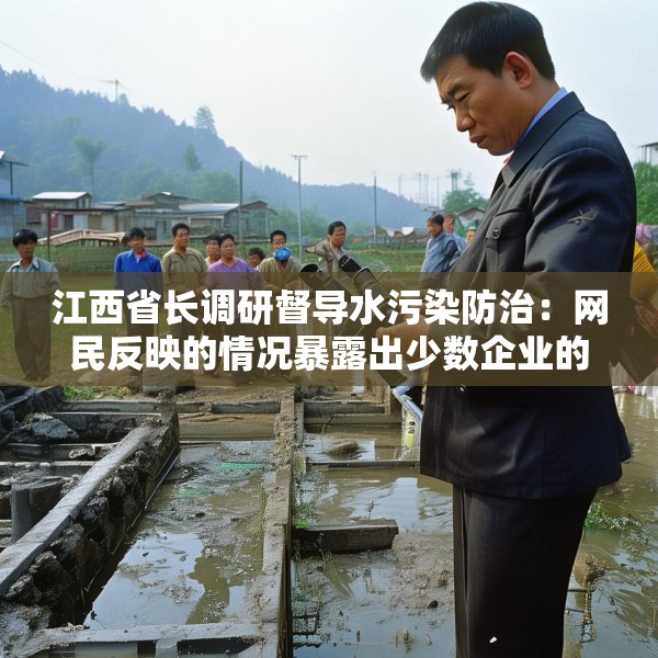 江西省长调研督导水污染防治：网民反映的情况暴露出少数企业的问题