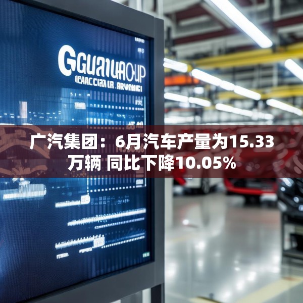 广汽集团：6月汽车产量为15.33万辆 同比下降10.05%