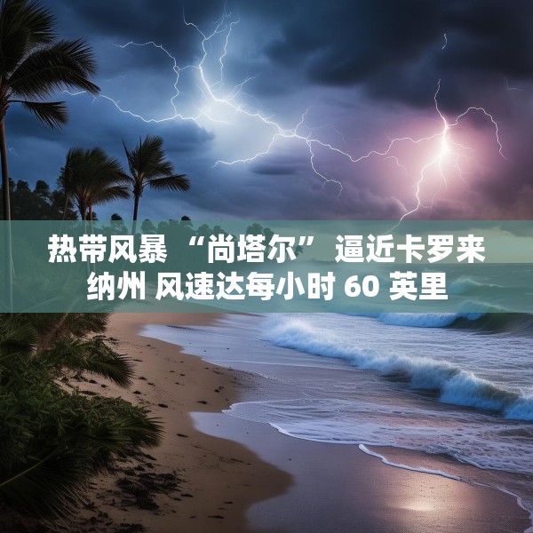热带风暴 “尚塔尔” 逼近卡罗来纳州 风速达每小时 60 英里