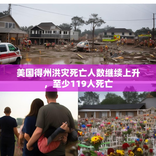 美国得州洪灾死亡人数继续上升，至少119人死亡