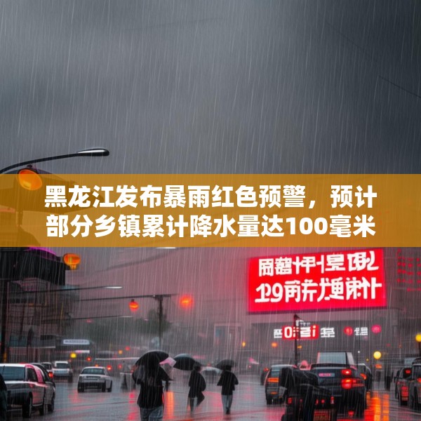 黑龙江发布暴雨红色预警，预计部分乡镇累计降水量达100毫米