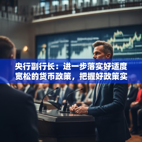央行副行长：进一步落实好适度宽松的货币政策，把握好政策实施的力度和节奏