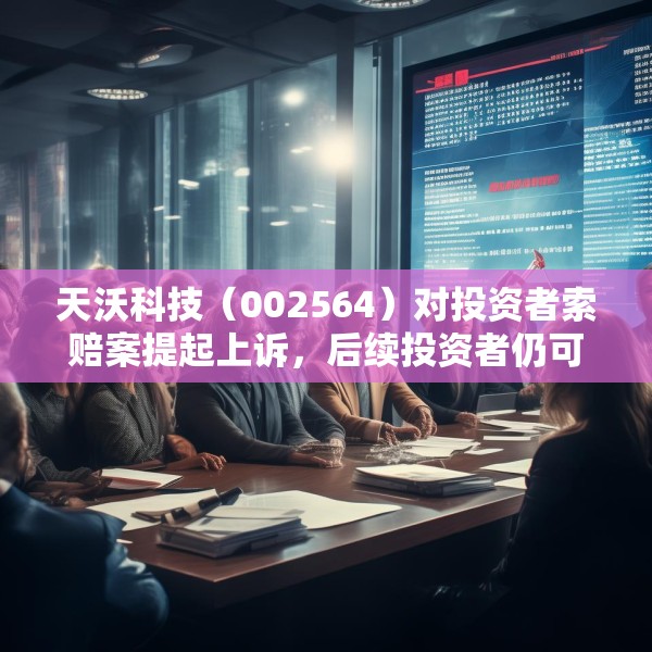 天沃科技（002564）对投资者索赔案提起上诉，后续投资者仍可起诉