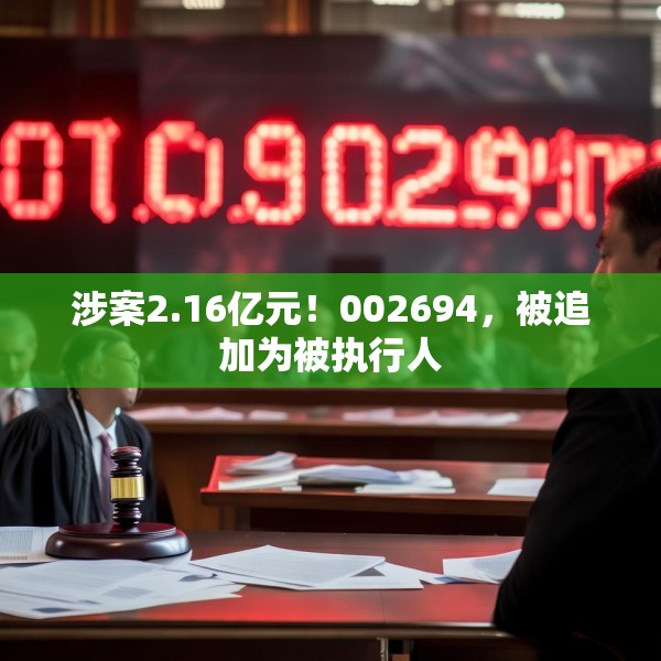 涉案2.16亿元！002694，被追加为被执行人