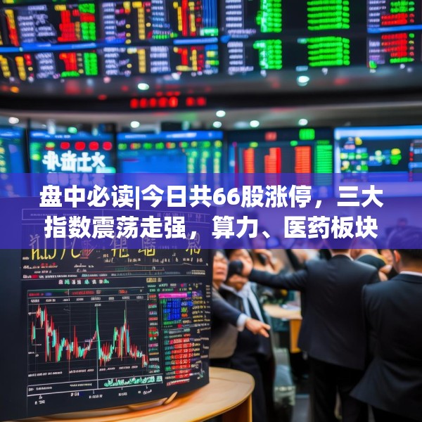 盘中必读|今日共66股涨停，三大指数震荡走强，算力、医药板块集体大涨