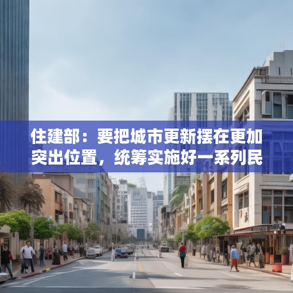 住建部：要把城市更新摆在更加突出位置，统筹实施好一系列民生工程、安全工程、发展工程