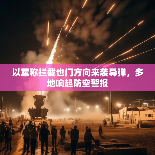 以军称拦截也门方向来袭导弹，多地响起防空警报