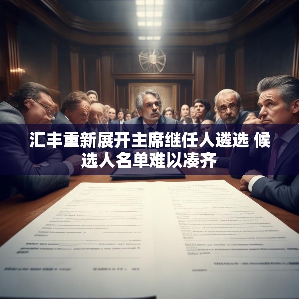 汇丰重新展开主席继任人遴选 候选人名单难以凑齐