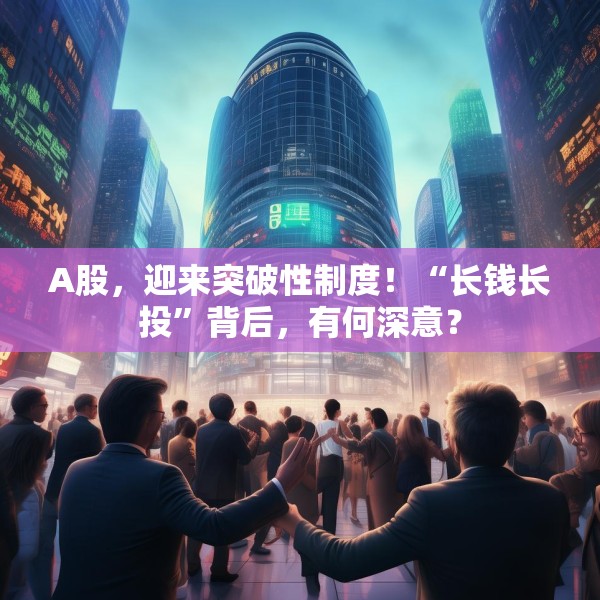A股，迎来突破性制度！“长钱长投”背后，有何深意？