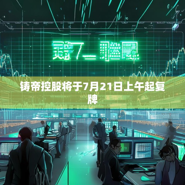 铸帝控股将于7月21日上午起复牌