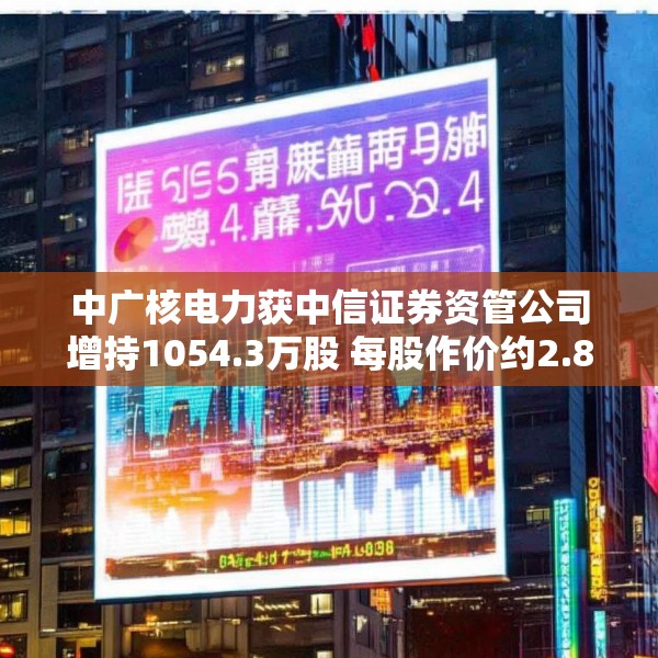 中广核电力获中信证券资管公司增持1054.3万股 每股作价约2.84港元