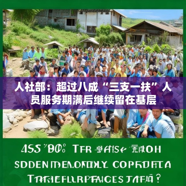 人社部：超过八成“三支一扶”人员服务期满后继续留在基层